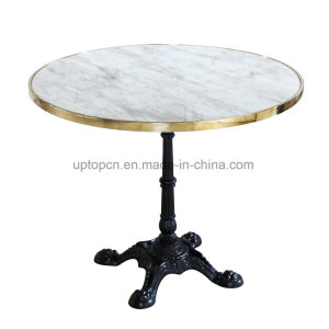 Round Marble Restaurant Table with Cast Iron Leg (SP-RT599)